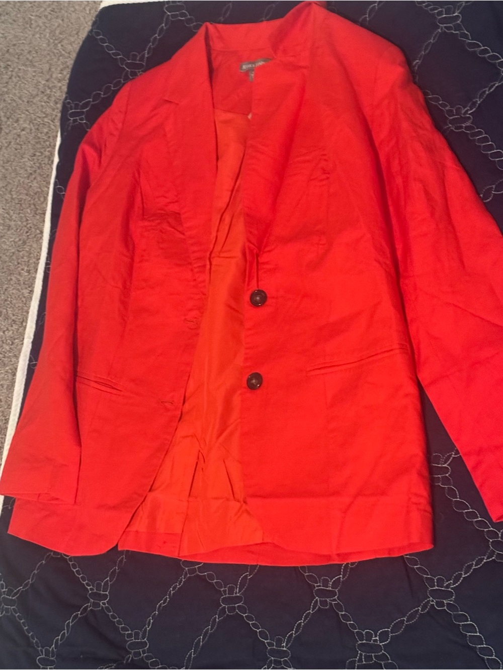 Jones New York Red Women's Two-Button Blazer